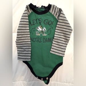 Notre Dame Bodysuit. Size 18mo.